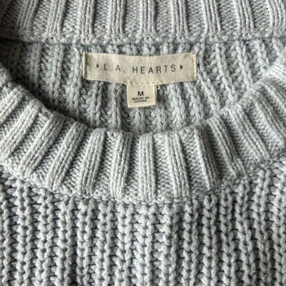 PacSun LA Hearts Sweater Grey Size Medium - Picture 3 of 3